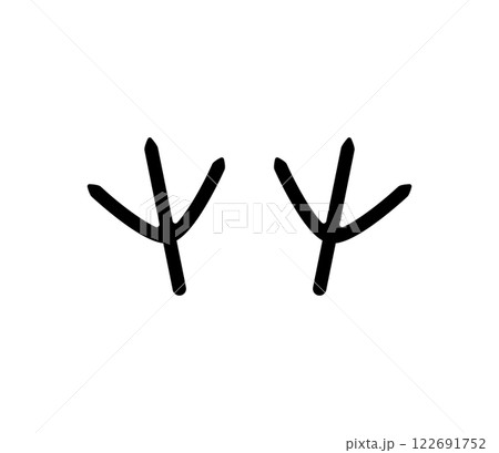 シンプルな鳥の足跡のイラスト ベクター シンプルな鳥の足跡のイラスト ベクター 122691752