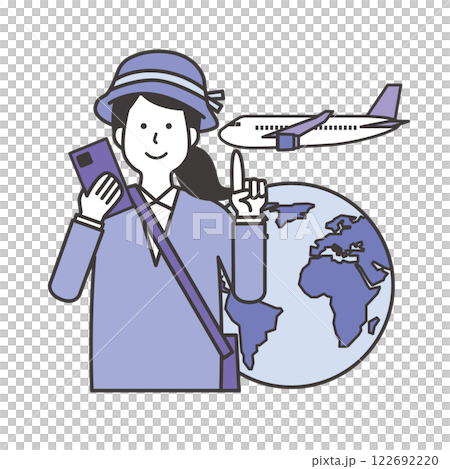 Woman traveling abroad 122692220