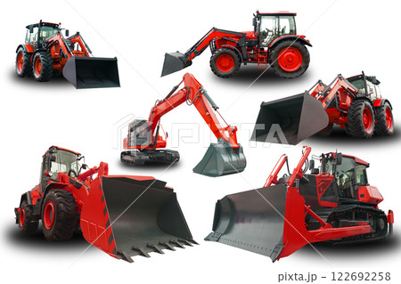 Construction machinery isolate on white background.  122692258