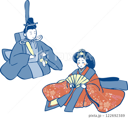 お内裏様とお雛様 お内裏様とお雛様 122692389