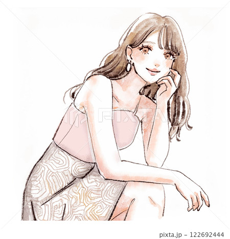 女性・女の子のイラスト素材 女性・女の子のイラスト素材 122692444