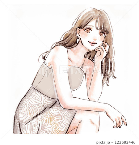 女性・女の子のイラスト素材 122692446