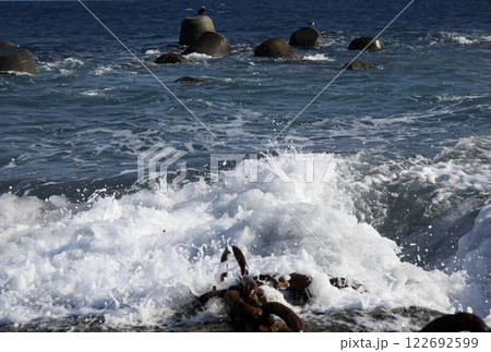 打ち寄せる波 122692599