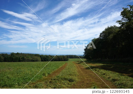 晴天の北海道の農地 122693145