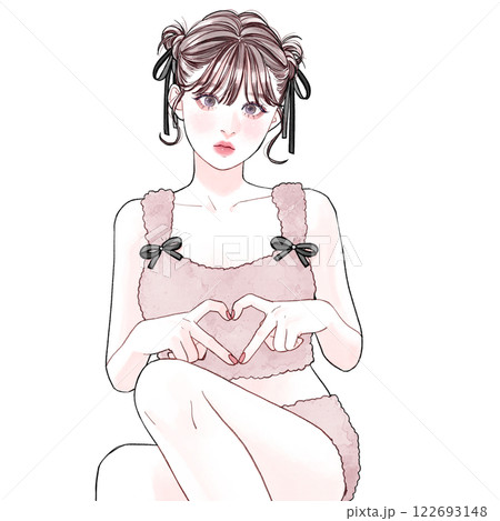 モコモコのインナーを着ている女性 122693148