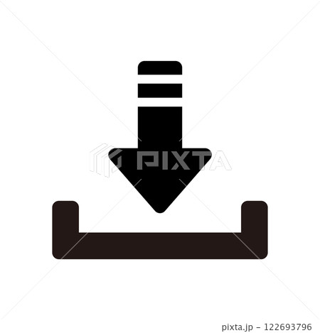 ダウンロードのアイコンイラスト 122693796