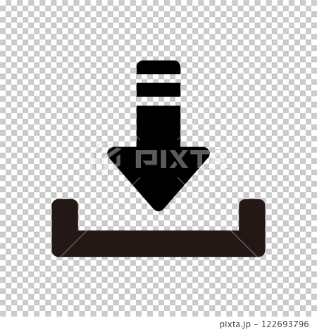 ダウンロードのアイコンイラスト 122693796