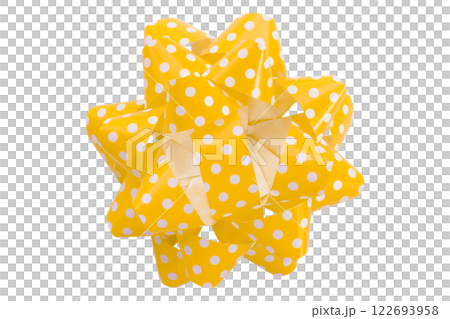 yellow ribbon on isolated on transparent background. yellow ribbon on isolated on transparent background. 122693958