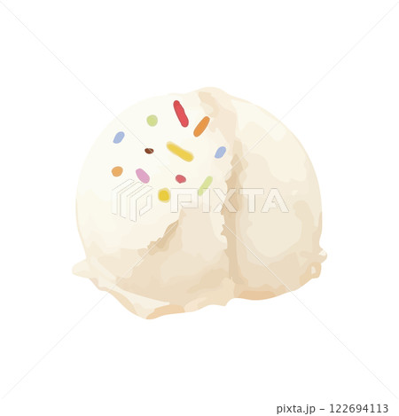 水彩で描いたアイスクリームのイラスト 122694113