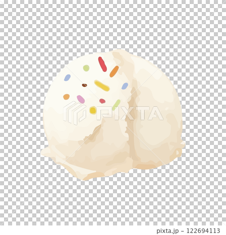 水彩で描いたアイスクリームのイラスト 122694113