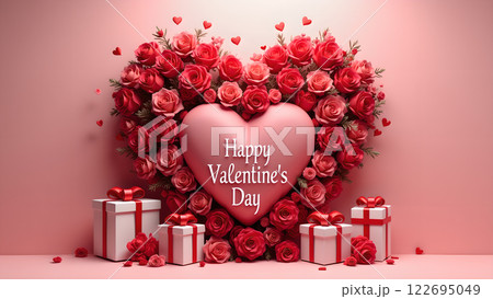 love pink valentine heart background 122695049