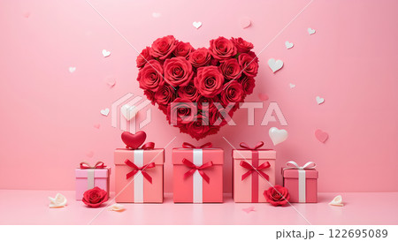 love pink valentine heart background 122695089