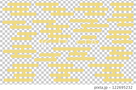 色んな形の工霞模様のイラストセット 色んな形の工霞模様のイラストセット 122695232