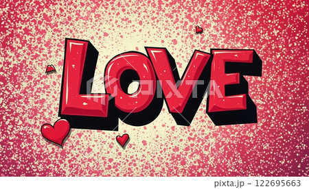 bright and colorful abstract background made of particles and paints with the inscription Love, festive and cheerful bright and colorful abstract background made of particles and paints with the inscription Love, festive and cheerful 122695663