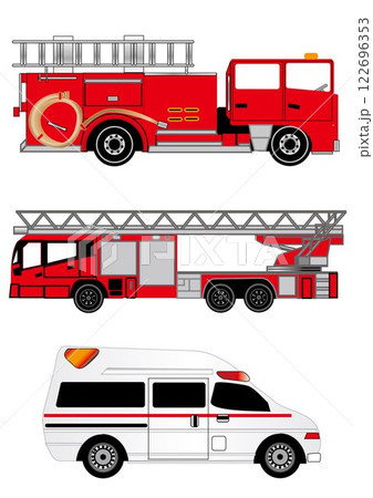 はたらく車~消防車・はしご車・救急車 はたらく車~消防車・はしご車・救急車 122696353
