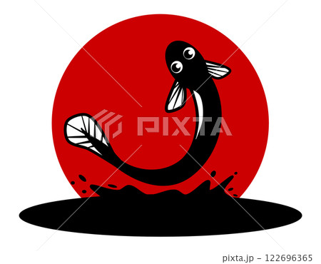 天然で美味しい高級食材なウナギのイラスト 122696365