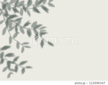 木の枝と葉の影が壁に映る背景 122696387