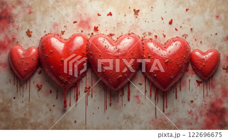 a red hearts on colorful pink background, abstract illustration for Valentine's Day celebration, bright and cheerful a red hearts on colorful pink background, abstract illustration for Valentine's Day celebration, bright and cheerful 122696675