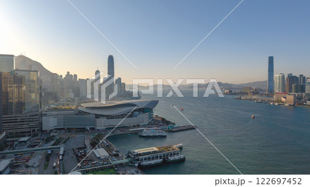 Wan Chai Coastline Scenic Waterfront Hong Kong Jan 28 2025 122697452