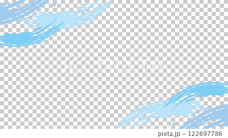 筆 波 フレーム 水色 シンプル ベクター 和風 筆 波 フレーム 水色 シンプル ベクター 和風 122697786