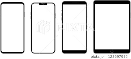 スマホとタブレットのフレームセット 122697953
