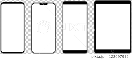 スマホとタブレットのフレームセット 122697953