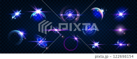 Light glow. Space star icon. Black energy. Neon science flash. Galaxy 3D glitter. Fantasy magic. Twinkling sparkle. Shiny glare effect. Laser lighting. Sparkle futuristic shapes set. Vector background Light glow. Space star icon. Black energy. Neon science flash. Galaxy 3D glitter. Fantasy magic. Twinkling sparkle. Shiny glare effect. Laser lighting. Sparkle futuristic shapes set. Vector background 122698154