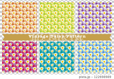 Vintage daisy seamless pattern Vintage daisy seamless pattern 122698989