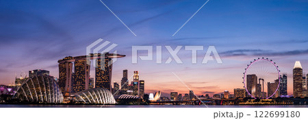 シンガポール・マリーナエリアの夕景 122699180