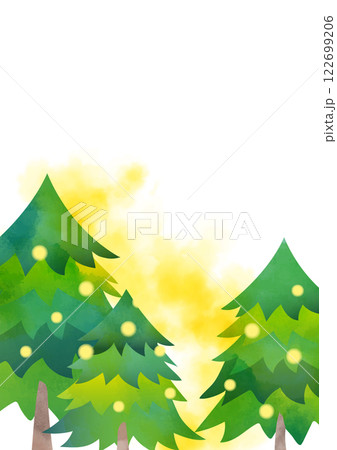 スギ花粉のイラスト　杉の木 122699206