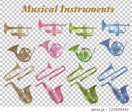 楽器のアイコンセット 122699442