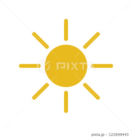 Simple icon sun, a simple illustration 122699443