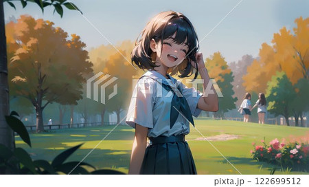 森の中の女子高生 122699512