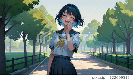 森の中の女子高生 122699513