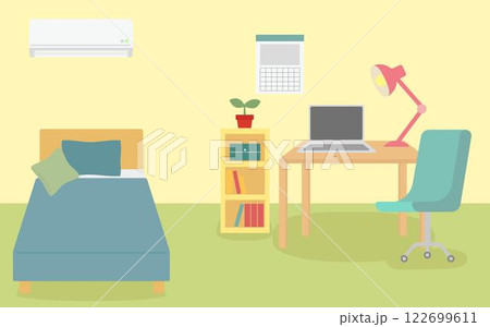 勉強部屋のイラスト 122699611