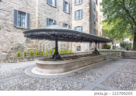 Ancient Wash House in Bergamo Upper City, Italy, Europe. Ancient Wash House in Bergamo Upper City, Italy, Europe. 122700205