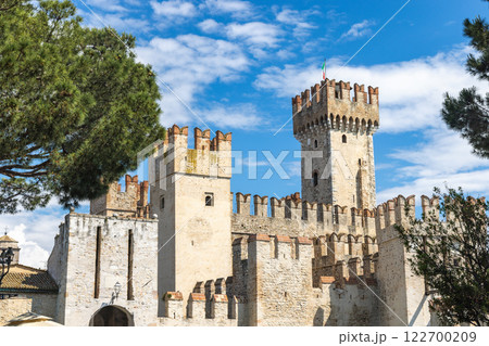 Scaligero Castle in historical centre of Sirmione, on Lake Garda, Italy, Europe. Scaligero Castle in historical centre of Sirmione, on Lake Garda, Italy, Europe. 122700209