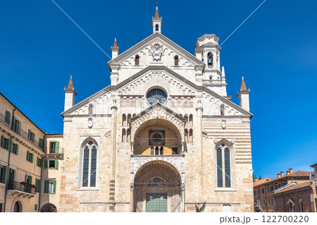 Verona Cathedral of Santa Maria Matricolare in historic centre of Verona town, Italy, Europe. 122700220