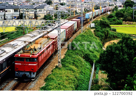 2006年　東海道本線を走るEF81146コンテナ貨物列車 122700392