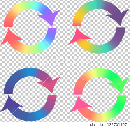 漸變旋轉箭頭插畫集 122701197