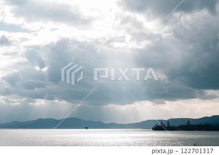 View of Lake Biwa in Otsu, Shiga, Japan View of Lake Biwa in Otsu, Shiga, Japan 122701317