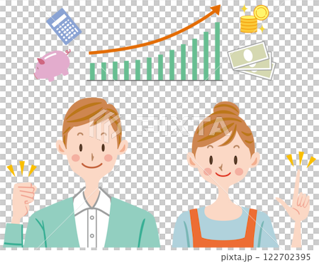 投資 資産形成 夫婦 イラスト 投資 資産形成 夫婦 イラスト 122702395