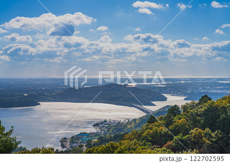 浜松市の奥浜名湖展望公園から見た風景(静岡県) 122702595