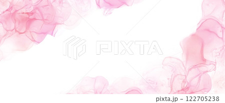 春桜イメージ　ファッションやコスメに使えるおしゃれなインク素材　抽象的な淡いピンク色4K背景 122705238