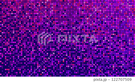 紫と赤のデジタルなモザイク柄の背景 紫と赤のデジタルなモザイク柄の背景 122707509