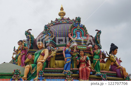 Detail of Sri Mariamman temple in Singapore Detail of Sri Mariamman temple in Singapore 122707706