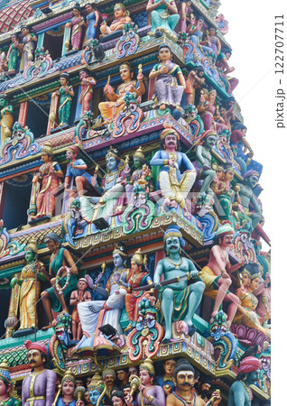 Detail of Sri Mariamman temple in Singapore Detail of Sri Mariamman temple in Singapore 122707711