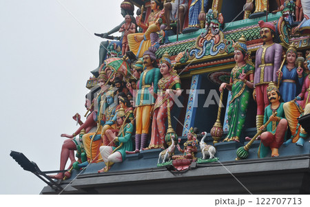 Detail of Sri Mariamman temple in Singapore Detail of Sri Mariamman temple in Singapore 122707713