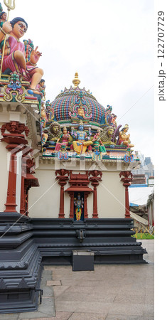 Detail of Sri Mariamman temple in Singapore 122707729