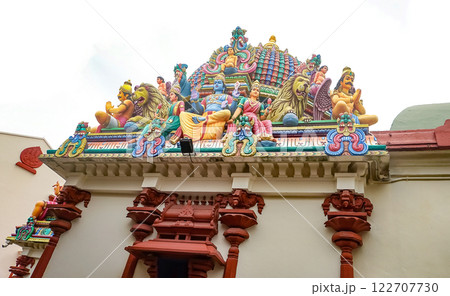 Detail of Sri Mariamman temple in Singapore 122707730